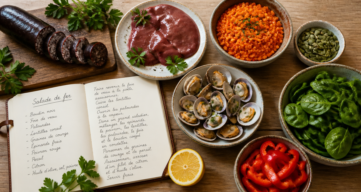 A quoi sert le fer aliments riches table