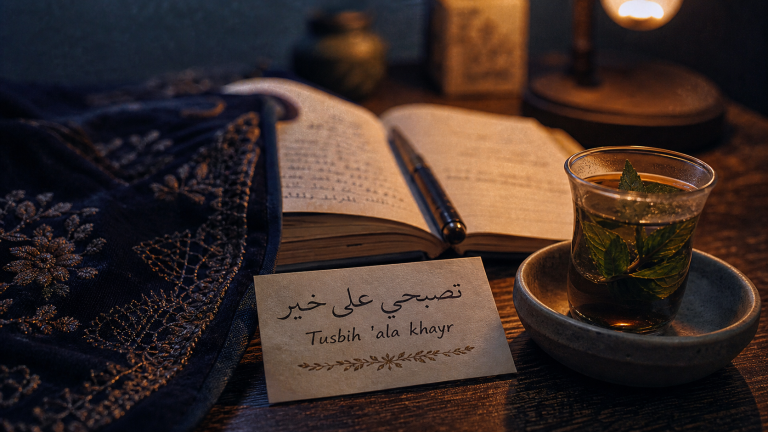 Bonne nuit en arabe : تصبحي على خير / Tusbih 'ala khayr