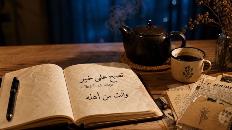 Bonne nuit en arabe : تصبِح على خير et وأنت من أهله