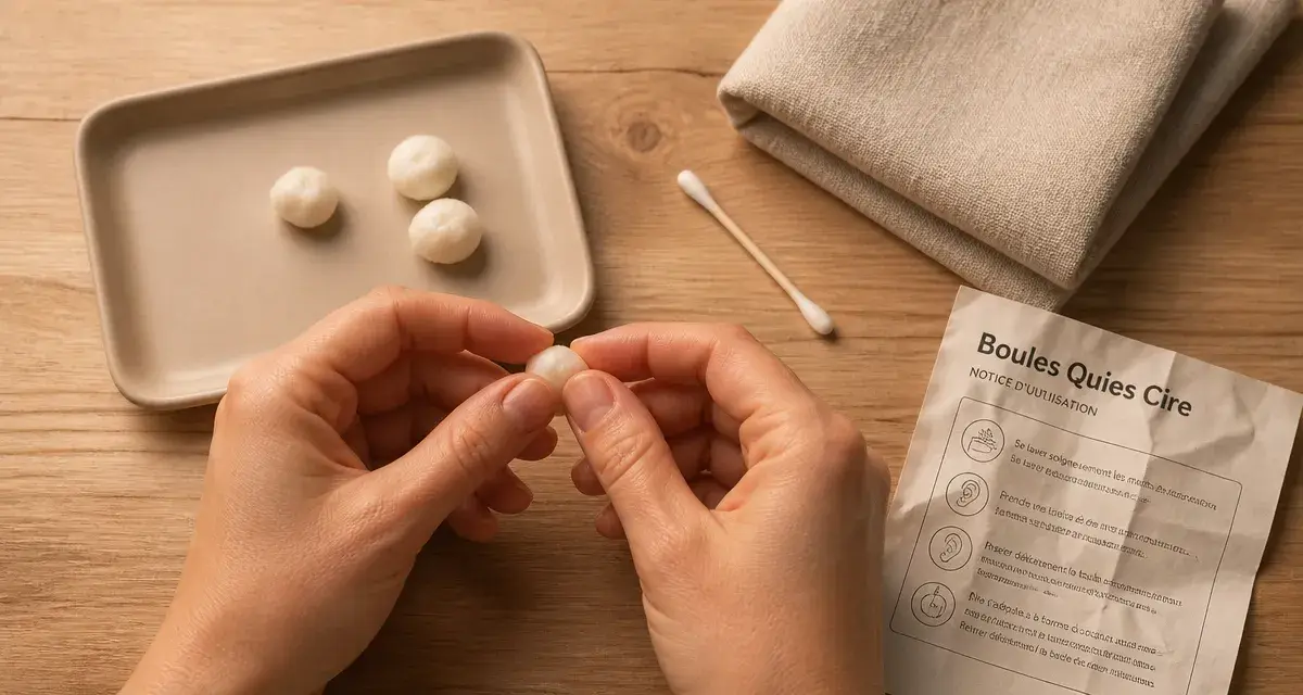 Comment mettre des boules quies en cire : pose confortable et étanche, boules de cire Quies en gros plan