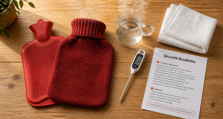 comment utiliser une bouillotte avec sécurité