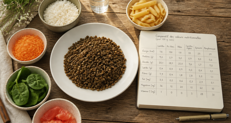 Les lentilles font elle grossir assiette comparaison nutrition
