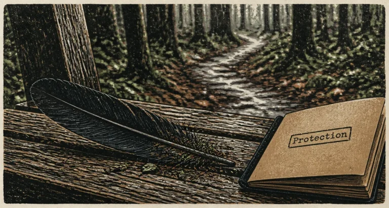 Plume noire signification, protection spirituelle en forêt