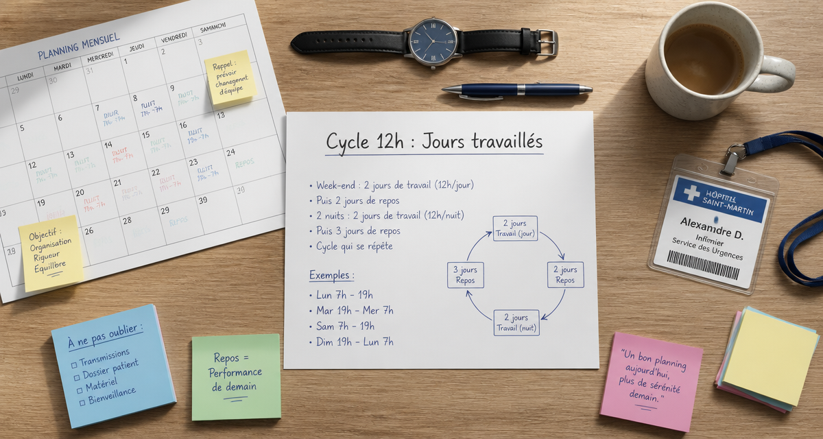 travail en 12h combien de jour par mois planning sur bureau