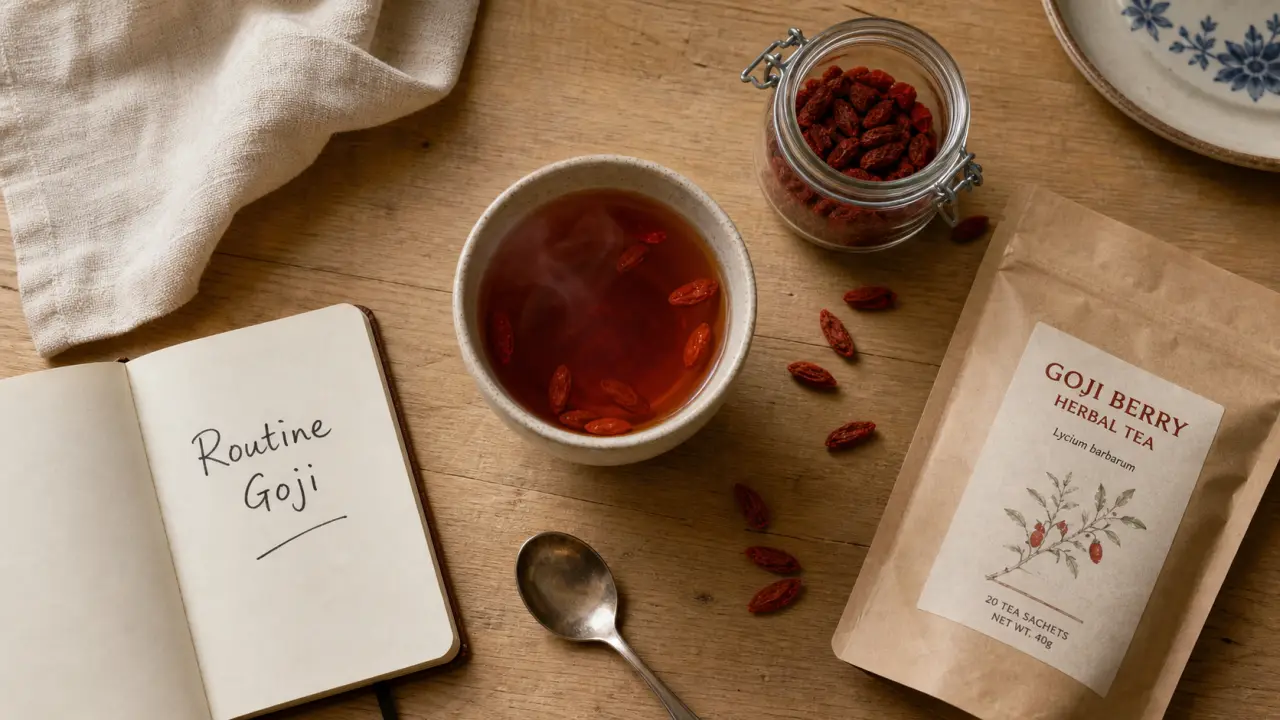 Baie de goji et sommeil : tasse d’infusion goji
