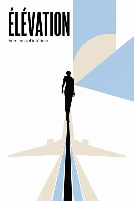 Illustration onirique symbolisant le rêve de prendre l'avion et la transition de vie