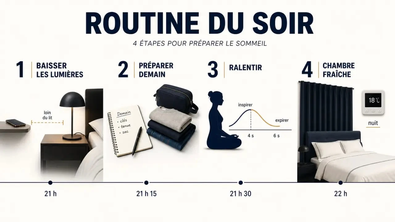 Une routine du soir pour bien dormir en 4 étapes