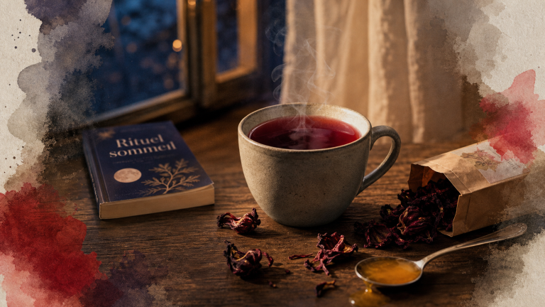 Infusion d’hibiscus pour le sommeil du soir