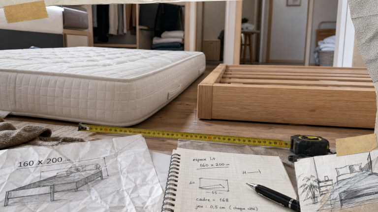 Matelas taille 160x200 : mesurer la dimension avec un mètre ruban