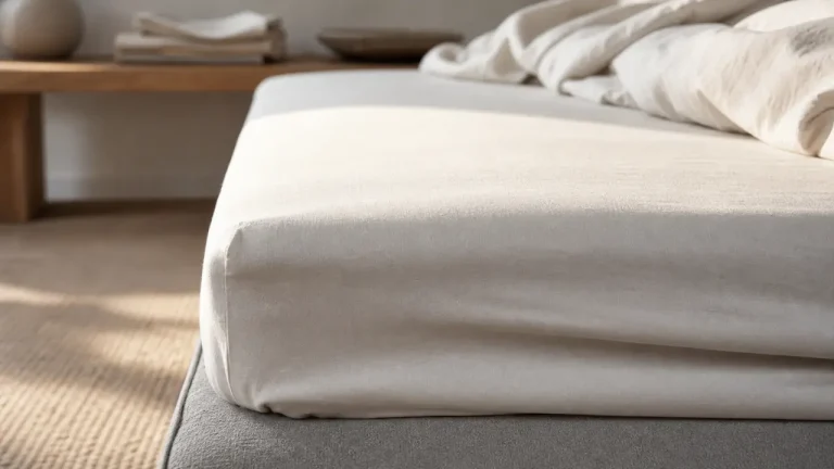 Meilleur drap housse : percale fraîche en coton sur matelas, ajustement parfait