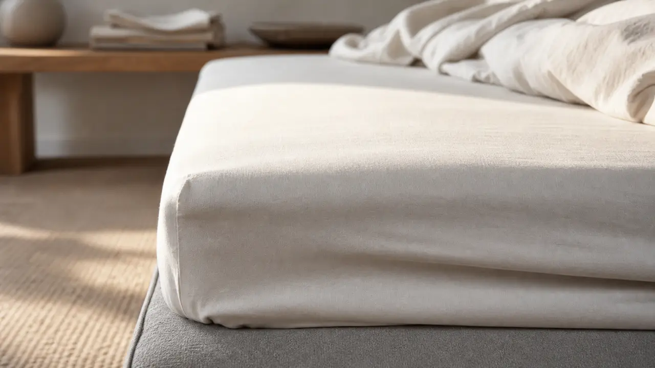 Meilleur drap housse : percale fraîche en coton sur matelas, ajustement parfait