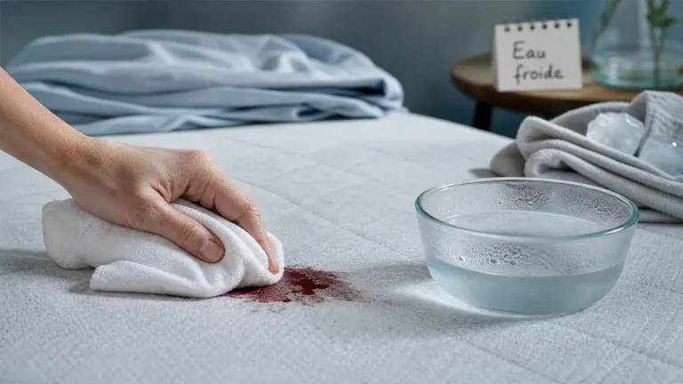 Nettoyer tache de sang sur matelas : eau froide