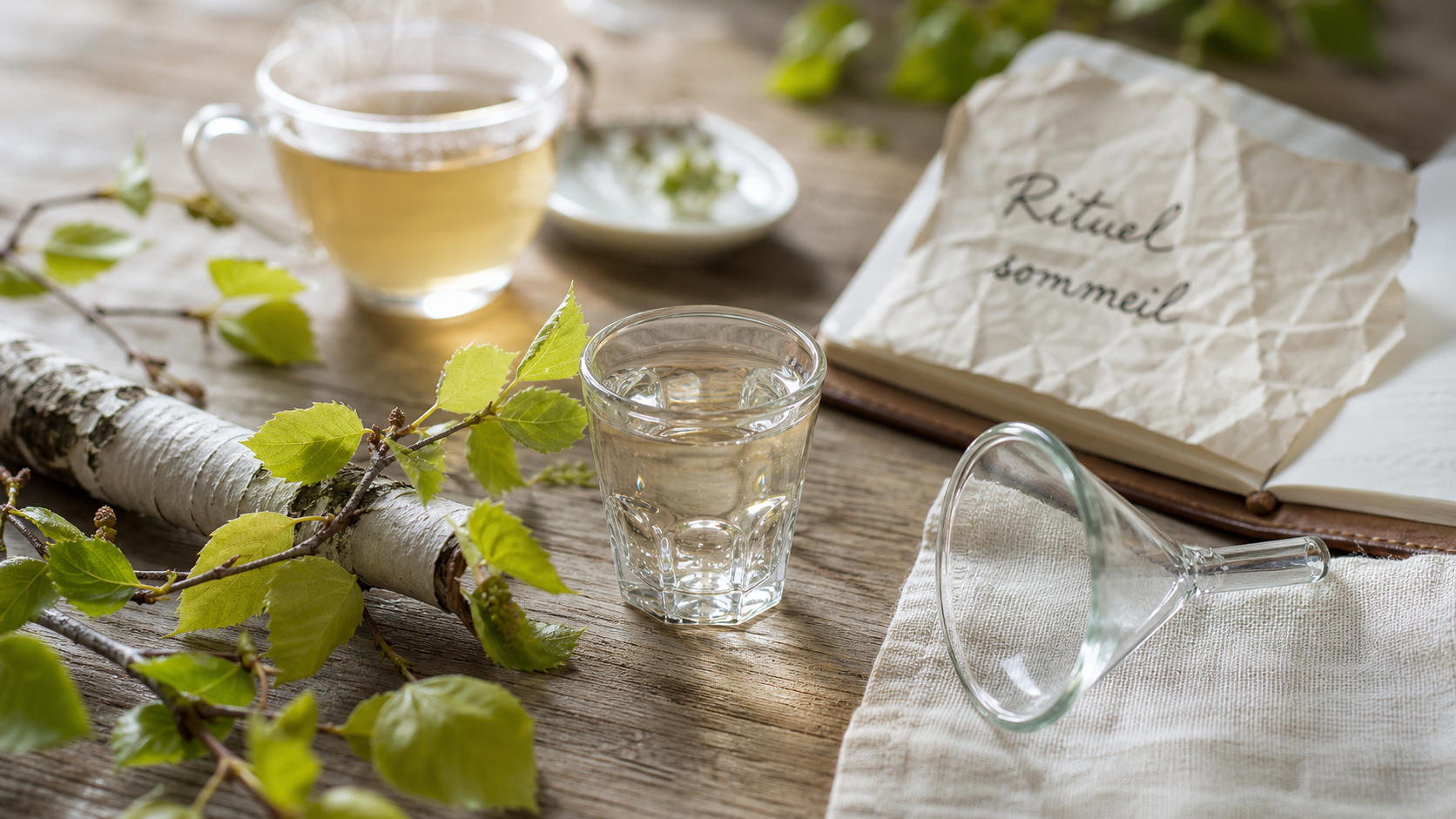 Sève de bouleau et sommeil : verre de sève, rituel de cure 3 semaines