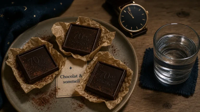 Chocolat et sommeil : chocolat noir 70% avant l’heure du coucher