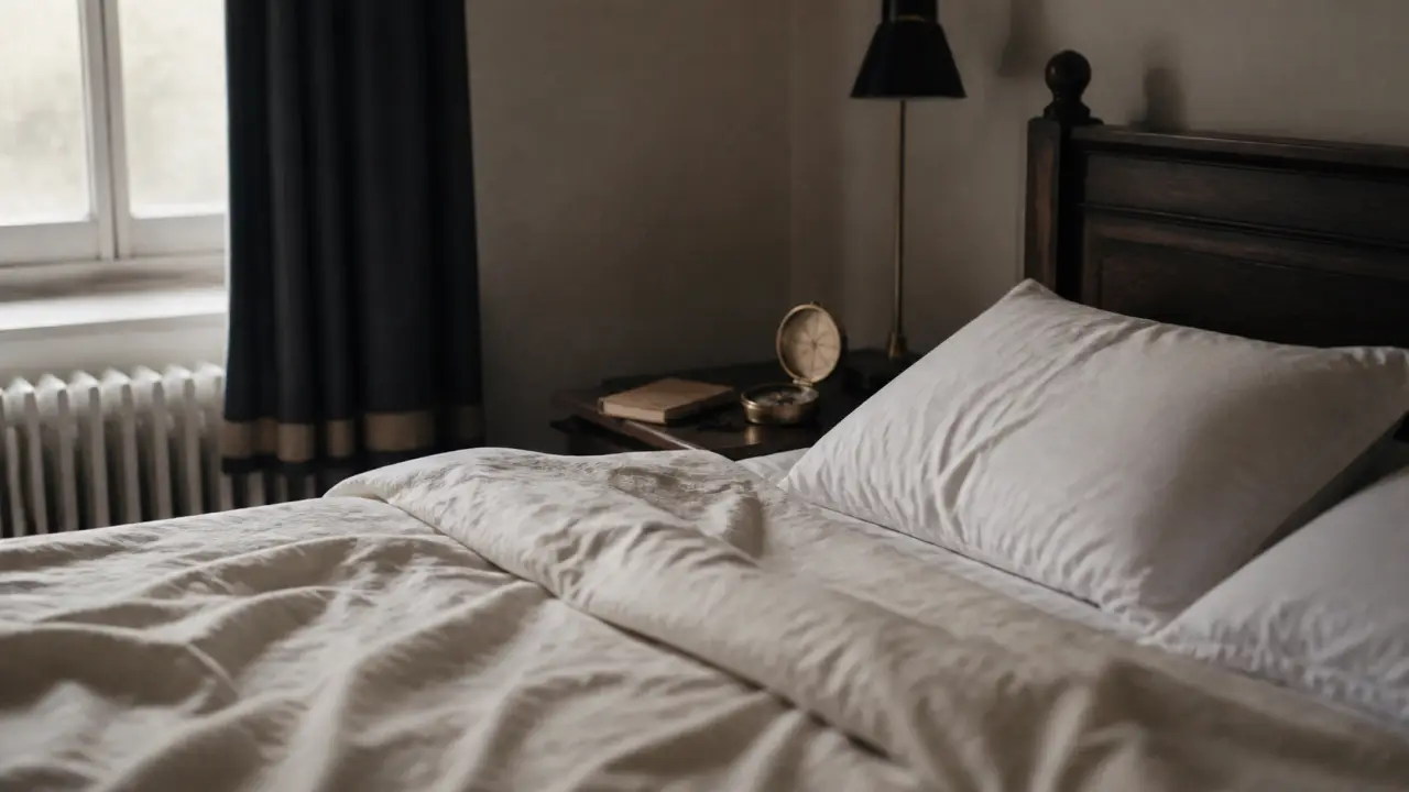 Dormir tete au sud : chambre avec boussole indiquant le sud
