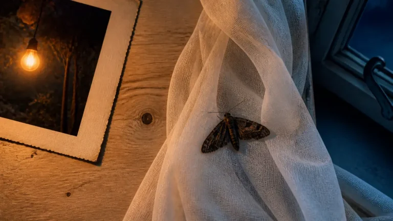Signification papillon de nuit dans la maison, attiré par la lumière extérieure