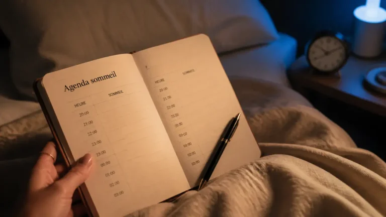 TCCI insomnie : agenda sommeil, lit et horloge pour mieux dormir