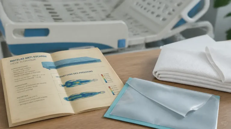 Matelas anti-escarre comfortbed medical fiche technique, mousse et portance 120 kg sur lit médicalisé