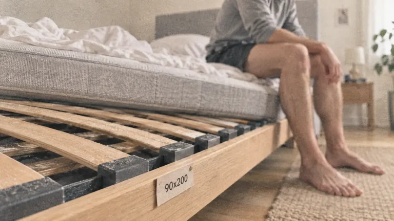 Sommier 90x200 avec 10 cm de longueur en plus pour les jambes